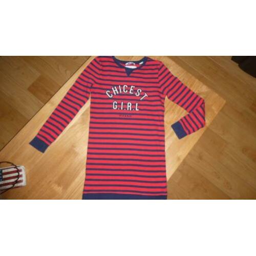 NIK&NIK leuke rood blauw gestreepte jurk tuniek