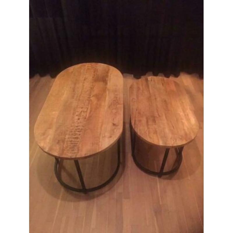 Salontafel set industrieel (nieuw in doos)