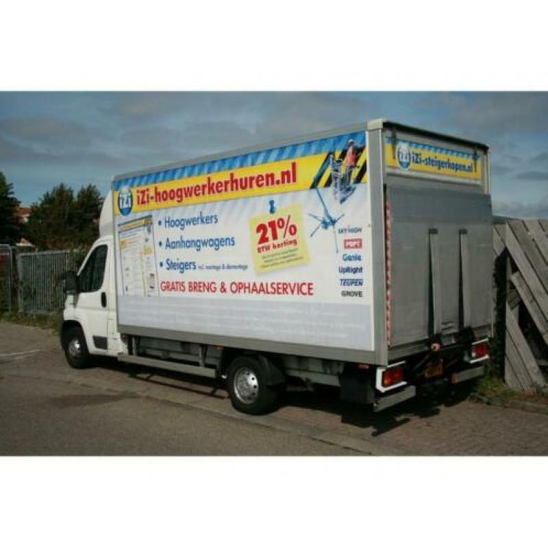 Peugeot Boxer meubel bakwagen, Dhollandia laadklep, trekhaak