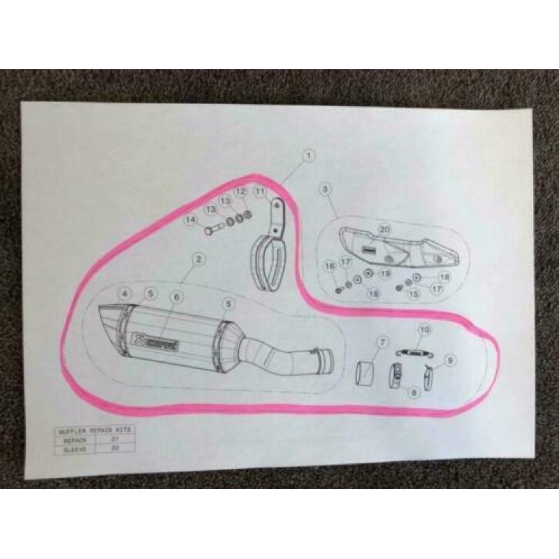 Akrapovic Hexagonal uitlaat demper Kawasaki Z900 2017-2019