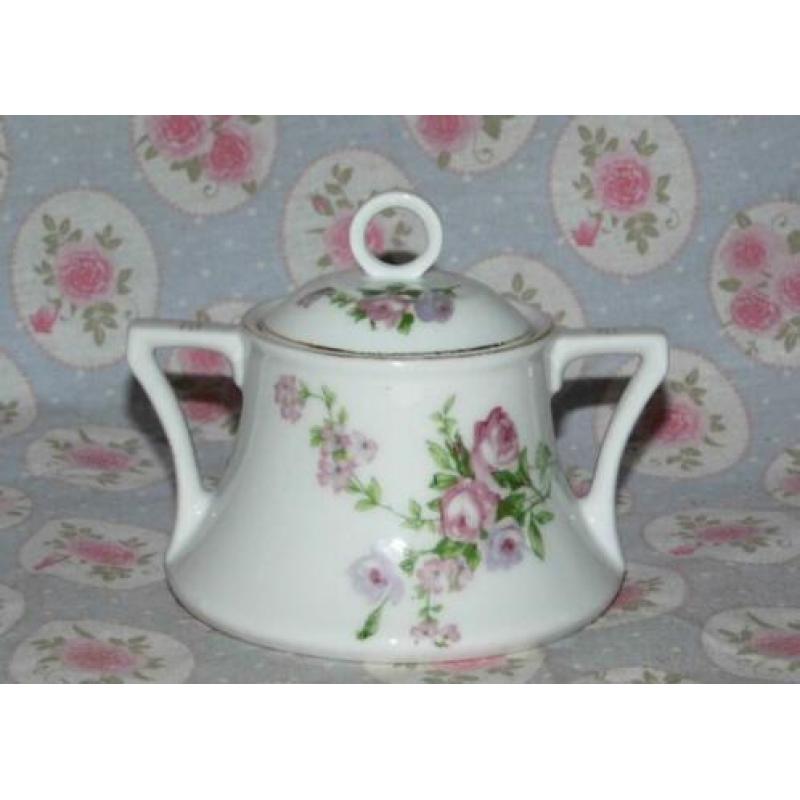 Oud brocante Frans suikerpotje suikerpot La France (409)