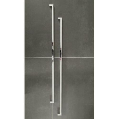 2 design chromen ladengrepen (90 cm)