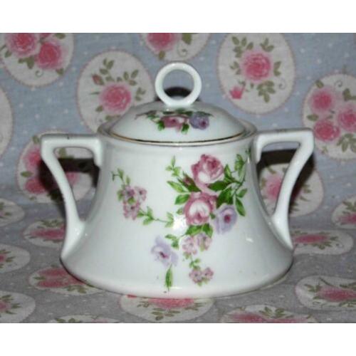 Oud brocante Frans suikerpotje suikerpot La France (409)