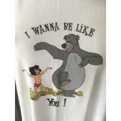 Leuk Disney hemdje Jungle book - Balou / Mowgli maat 42