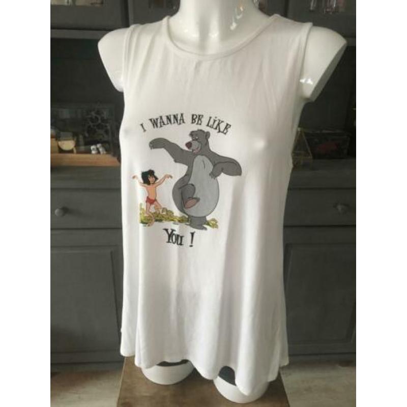 Leuk Disney hemdje Jungle book - Balou / Mowgli maat 42