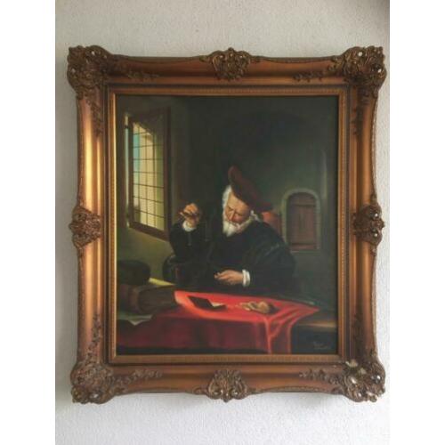 Goudweger van Salomon Koninck pracht werk 90 x 80 cm