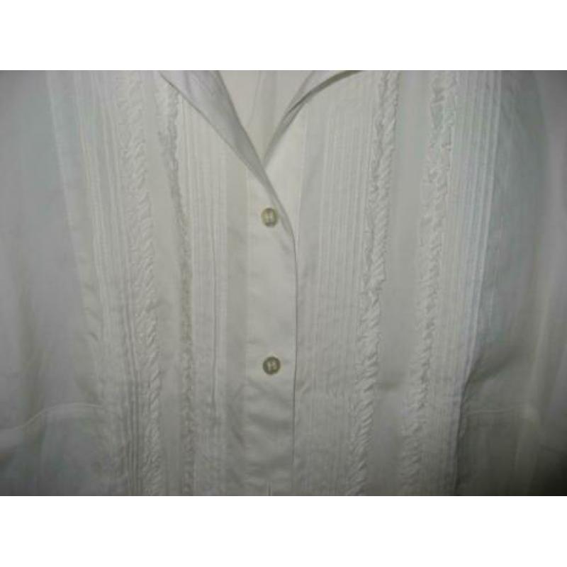 creme blouse Frank Walder met leuke pas, mt 48