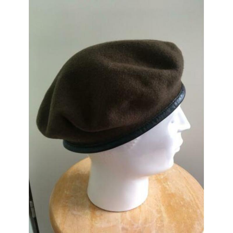 Vintage leger baret groen camo army beret st george