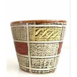 Vintage Spara bloempot W Germany sgraffito sgrafitto no Adco