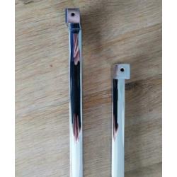 2 design chromen ladengrepen (90 cm)
