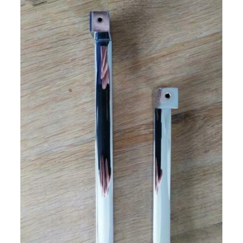 2 design chromen ladengrepen (90 cm)