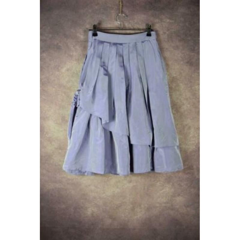 S_022) Vintage 80's Lavendel/lila volume midi rok