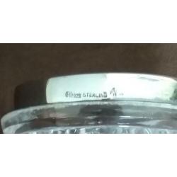 Kristallen vaas met 925 sterling zilveren rand gekeurd