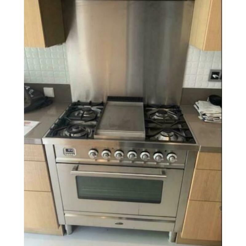Rvs Boretti Fornuis met Frytop