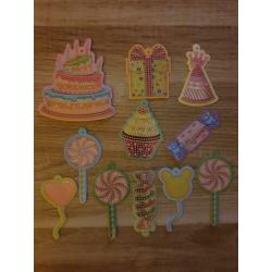 Diamond Painting 10 Verjaardags Cadeauhangers geheel complee