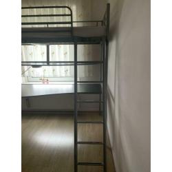 Ikea hoogslaper met matras,lamp,bureau en plank