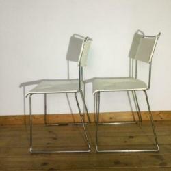 2 vintage Italiaans design stoeltjes uit de seventies