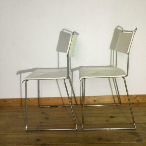 2 vintage Italiaans design stoeltjes uit de seventies