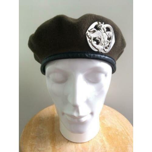 Vintage leger baret groen camo army beret st george