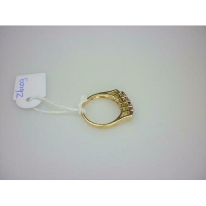 Ring goud met robijn & 0.5K diamant / Z6109