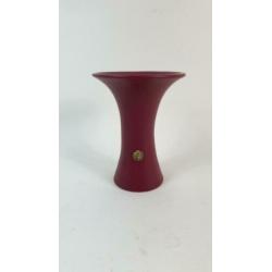 Vintage vaas Royal Gouda, rood bordeaux, aardewerk. 2A14