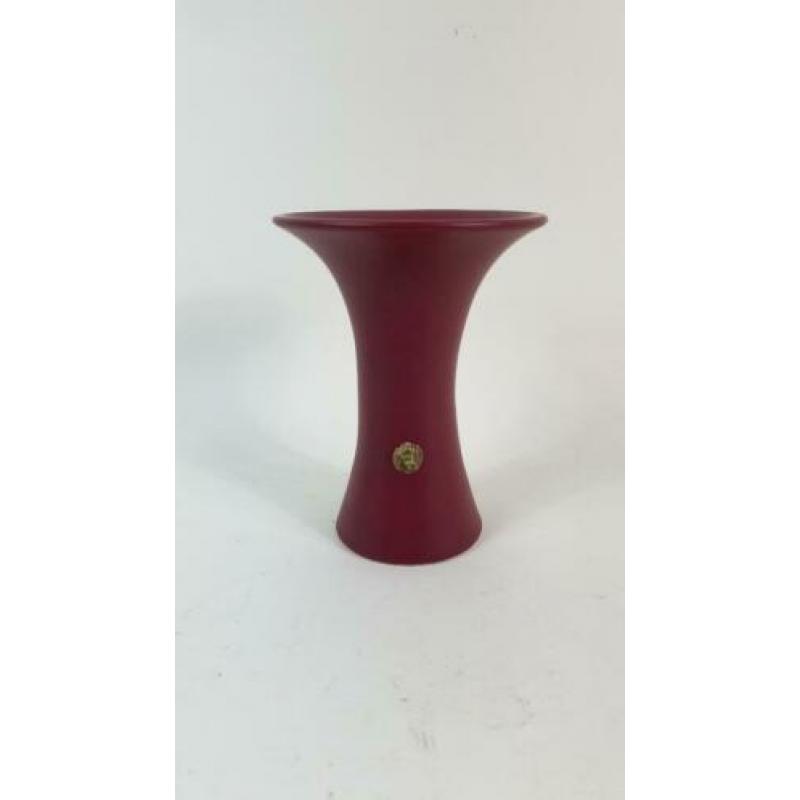 Vintage vaas Royal Gouda, rood bordeaux, aardewerk. 2A14