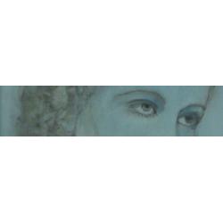 Portret vrouw in blauw tinten