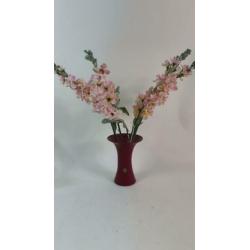 Vintage vaas Royal Gouda, rood bordeaux, aardewerk. 2A14