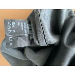 Vanilia midirok van imitatieleer - maat 34