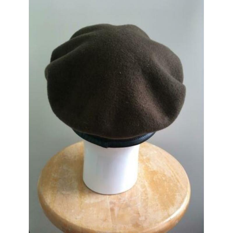 Vintage leger baret groen camo army beret st george