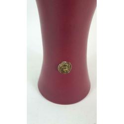Vintage vaas Royal Gouda, rood bordeaux, aardewerk. 2A14