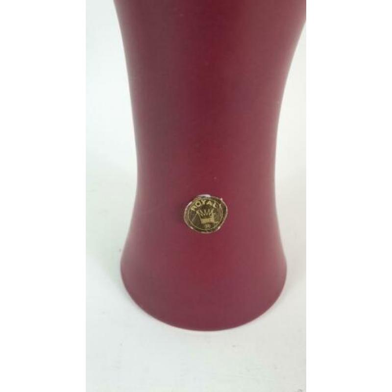 Vintage vaas Royal Gouda, rood bordeaux, aardewerk. 2A14