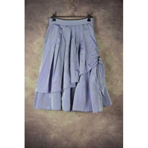S_022) Vintage 80's Lavendel/lila volume midi rok
