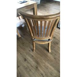 6 houten eetkamer stoelen met kussens te koop