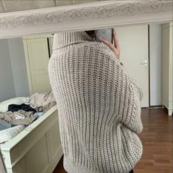 H&m gebreide trui helemaal nieuw maat s creme winter kabel