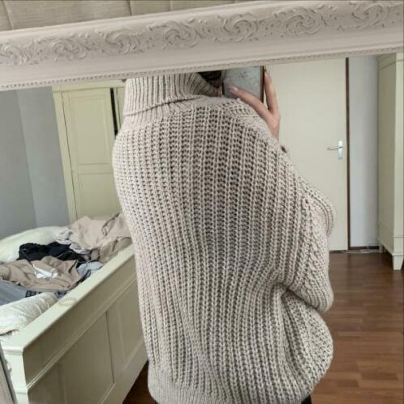 H&m gebreide trui helemaal nieuw maat s creme winter kabel