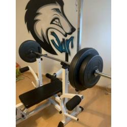 Universele halterbank + 100 kg