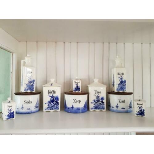 Delft blauw look voorraad potten. Moet snel weg.