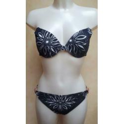 38B Nieuwe zwart wit voorgevormde beugel bikini Cyell, 38 B