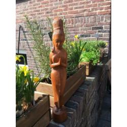 Mooie houten Beeld vrouw Bali