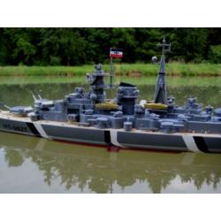 Gedetailleerd RC Slagschip BISMARCK Warship WOII Vaarklaar!