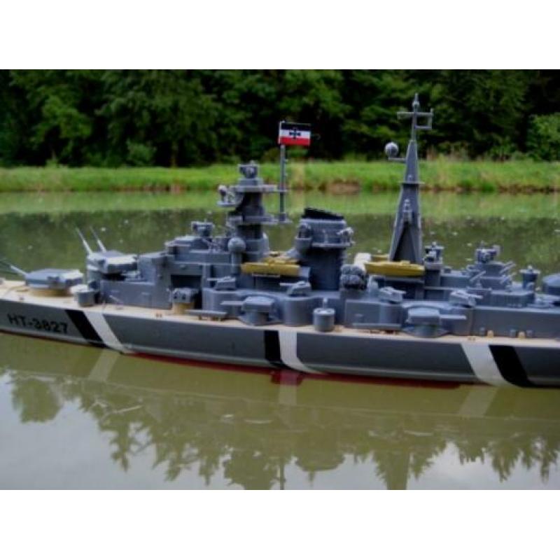 Gedetailleerd RC Slagschip BISMARCK Warship WOII Vaarklaar!