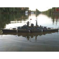 Gedetailleerd RC Slagschip BISMARCK Warship WOII Vaarklaar!