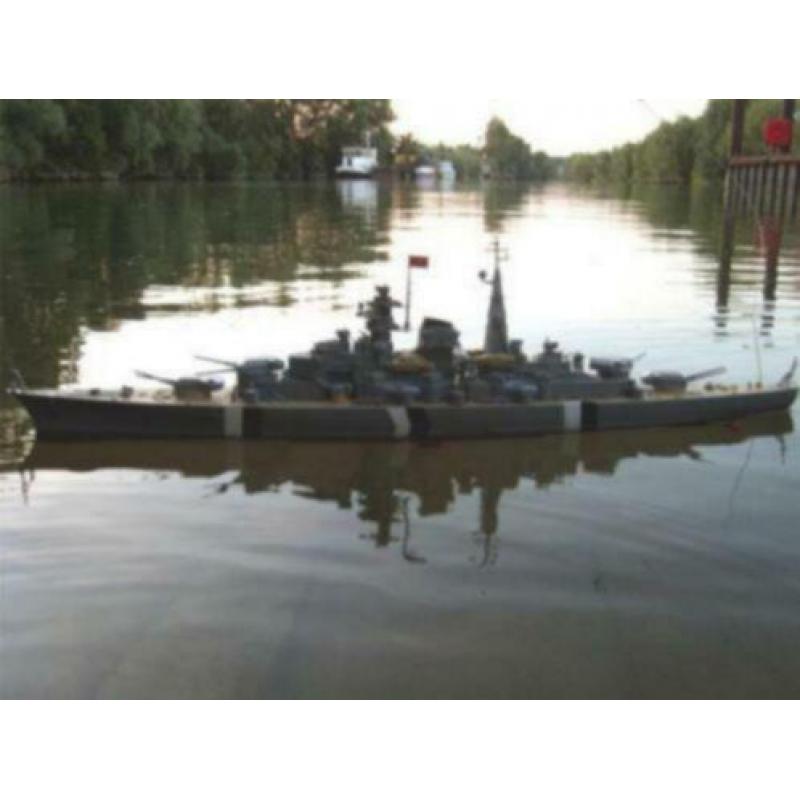 Gedetailleerd RC Slagschip BISMARCK Warship WOII Vaarklaar!