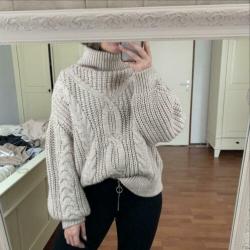 H&m gebreide trui helemaal nieuw maat s creme winter kabel