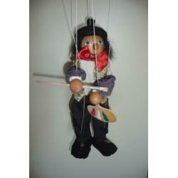 Houten marionet poppen.Schilder/clown.Pr.p/stuk.