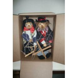 Houten marionet poppen.Schilder/clown.Pr.p/stuk.