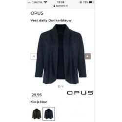 OPUS vest “daily” zwart maat 36