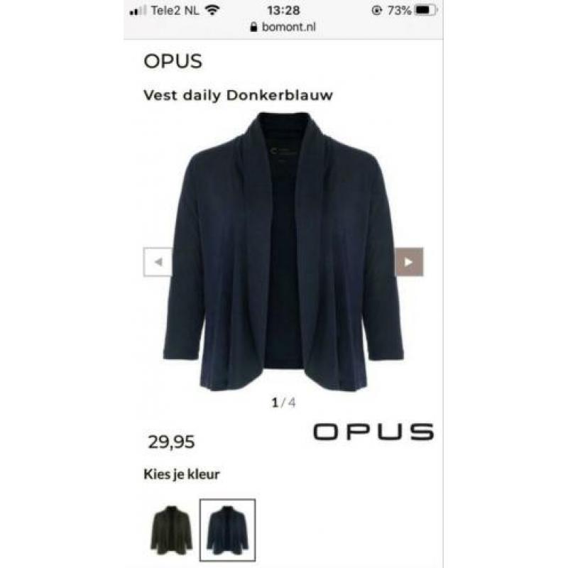 OPUS vest “daily” zwart maat 36