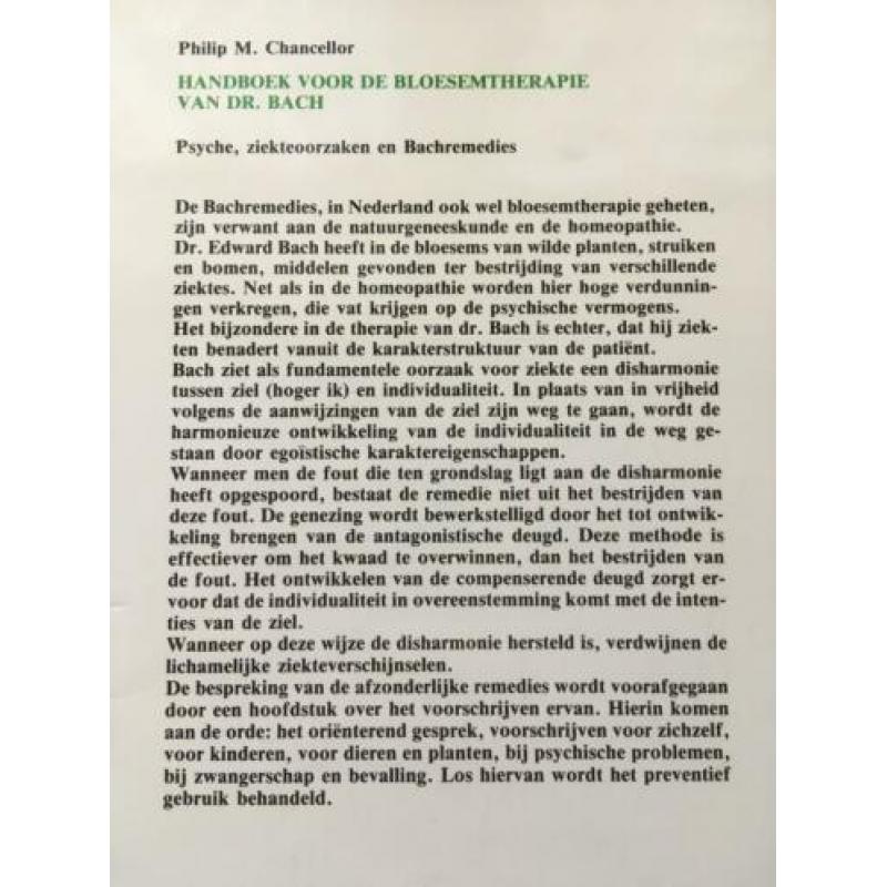 (52B) 4x o.a.Opgroeien met Bach-Bloesem-Remedies Handboek